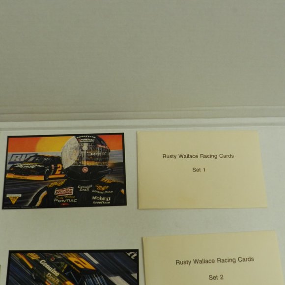 Vintage NASCAR Rusty Wallace Racing 3 Card Set #1 & #2 Miller Brewing Co 1994 A - Picture 3 of 5